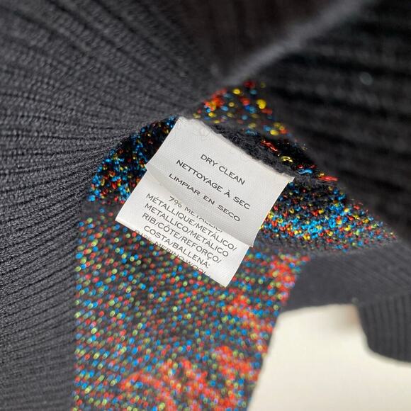 Marc Jacobs x New York Magazine Sweater Size XS Black Rainbow Metallic Wool RARE - Picture 13 of 14